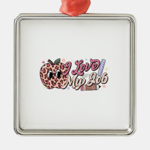 Love My Job Teacher Metal Tree Decoration