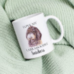 Love My Labradoodle Dog  Coffee Mug<br><div class="desc">This design may be personalised in the area provided by changing the photo and/or text. Or it can be customised by clicking Personalise this Template and then choosing the click to customise further option and delete or change the colour of the background, add text, change the text colour or style,...</div>