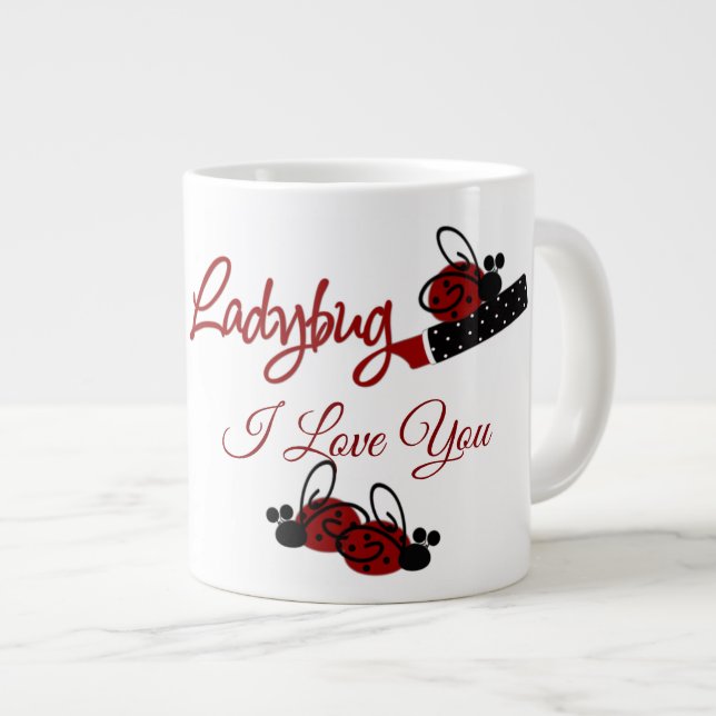 Love My Ladybug - Jumbo Mug (Front Right)