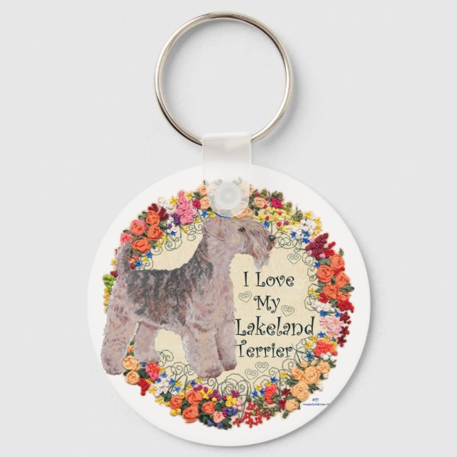 Love My Lakeland Terrier Key Ring (Front)