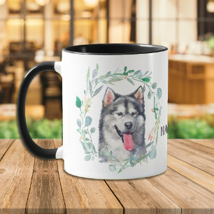 Love My Malamute Wreath Coffee Mug