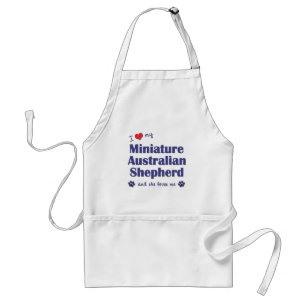 Love My Miniature Australian Shepherd (Female Dog) Standard Apron