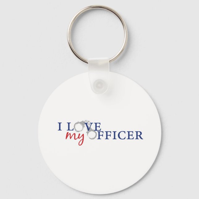 love my officercuffs key ring (Front)