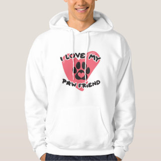 Love my paw friend - Valentines Day Gift Hoodie