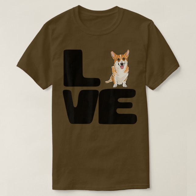 Love My Pembroke Welsh Corgi Dog Lover Gift  T-Shirt (Design Front)