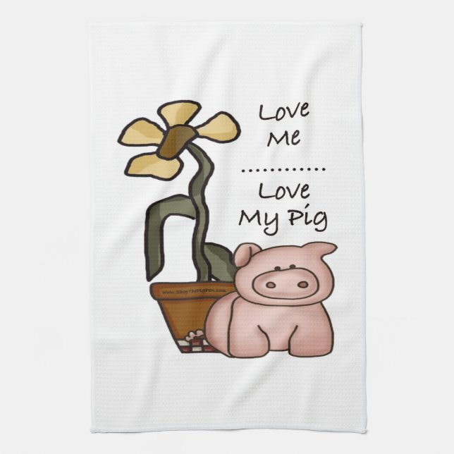 Love My Pig Kitchen Towels (Vertical)