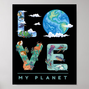 Love My Planet Earth Day Environment Poster