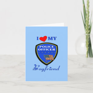 Love My Police Boyfriend Card