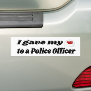 Love My Police Officer Bumper Sticker