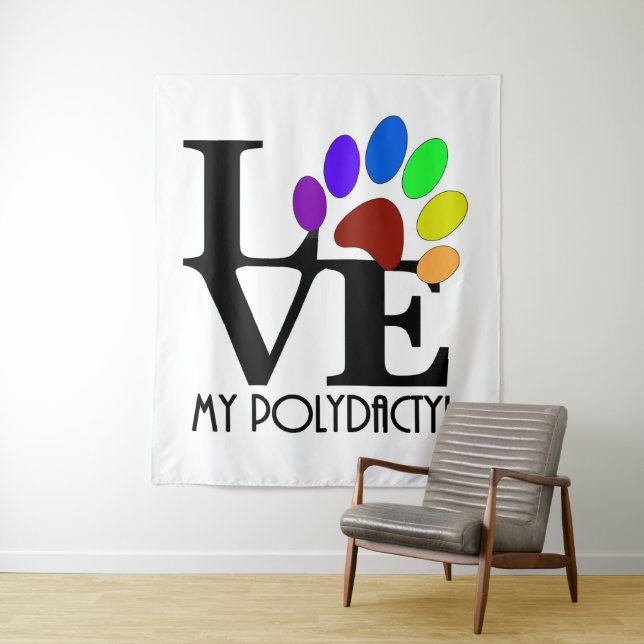 LOVE My Polydactyl Tapestry (In Situ)