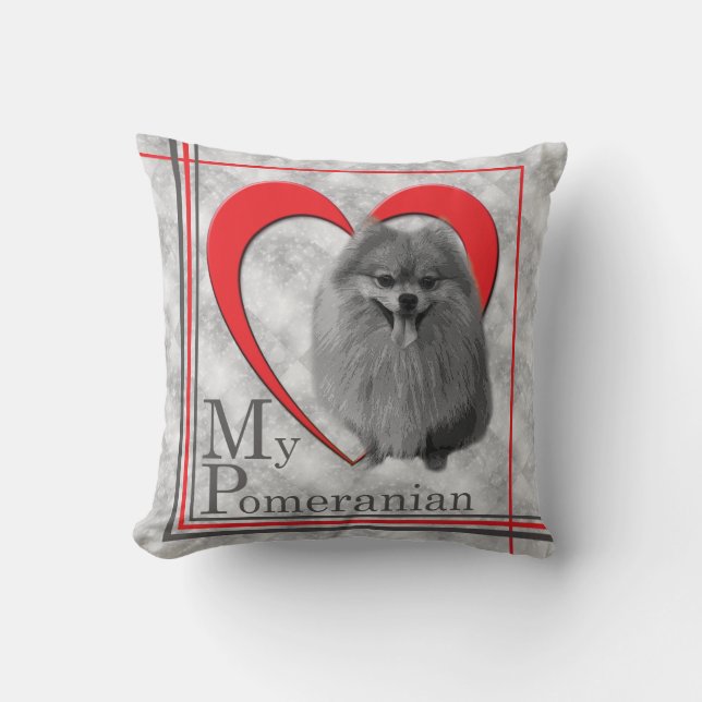 Love My Pomeranian Cushion (Front)