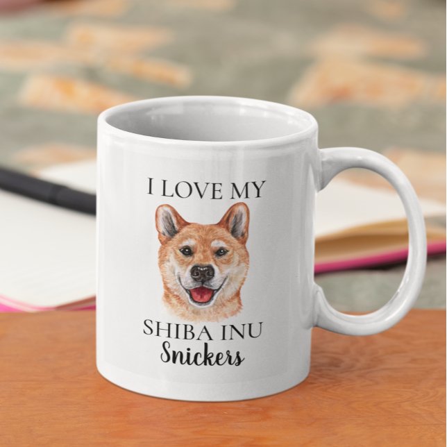 Love My Shiba Inu Dog Monogram Coffee Mug (Creator Uploaded)