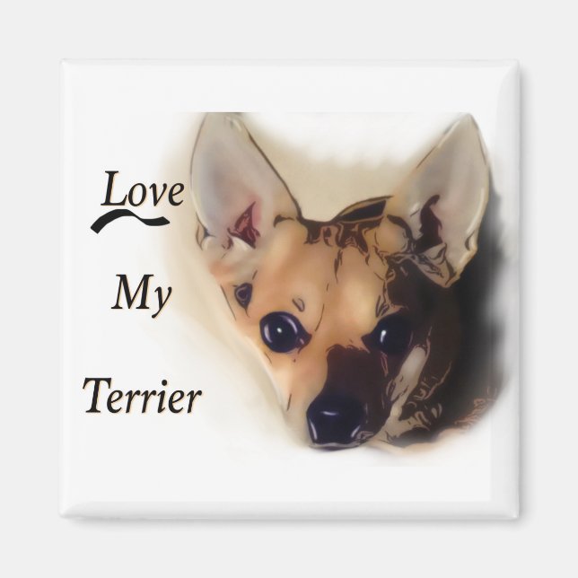 Love my terrier magnet (Front)