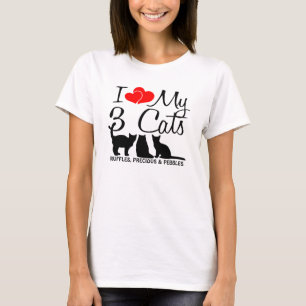 Love My THREE Cats T-Shirt
