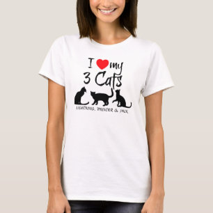 Love My THREE Cats T-Shirt