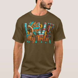 Love My Tribe Native American Indian Headdress  T-Shirt