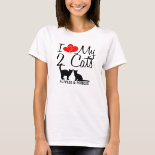 Love My TWO Cats T-Shirt