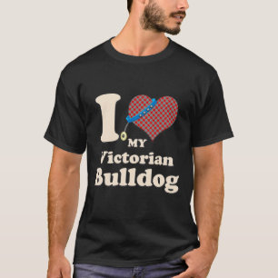 Love My Victorian Bulldog Heart Dog Owner T-Shirt