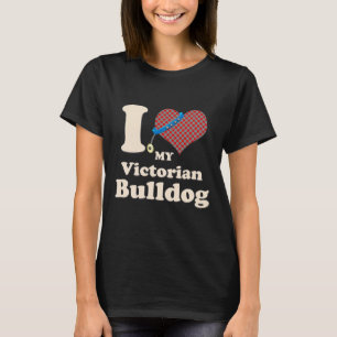 Love My Victorian Bulldog Heart Dog Owner T-Shirt