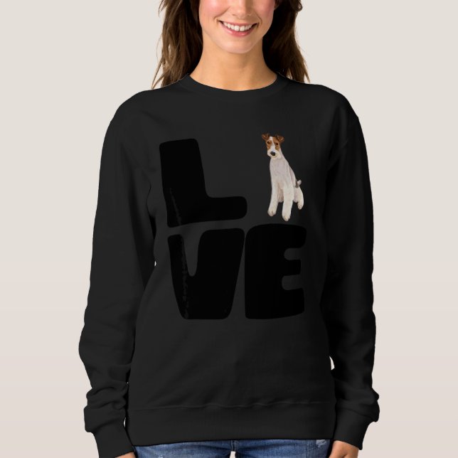 Love My Wire Fox Terrier Dog Sweatshirt (Front)
