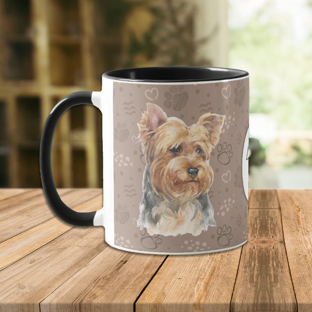 Love My Yorkie Dog Pawprint Mug (Creator Uploaded)