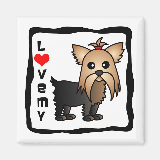 Love My Yorkshire Terrier Magnet (Front)