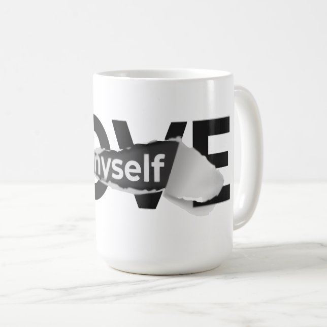 Love Myself Throw Pillow Coffee Mug (Front Right)