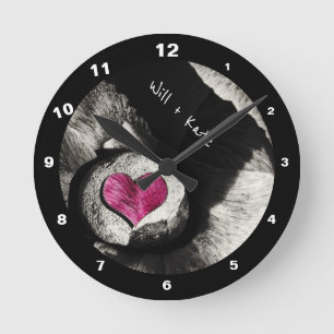 Love Names & Hearth of Stone (Together + Forever) Round Clock