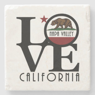 LOVE Napa Valley, California Stone Coaster