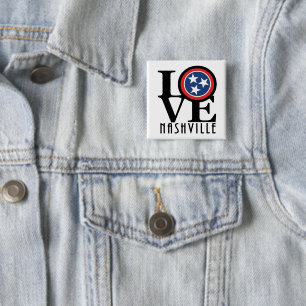 LOVE Nashville 15 Cm Square Badge