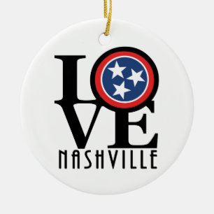 LOVE Nashville Ceramic Tree Decoration
