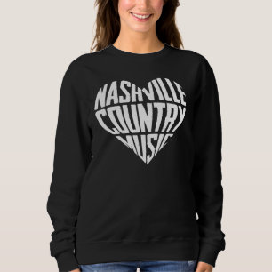Love Nashville Tennessee Country Music Guitar Play Sweatshirt