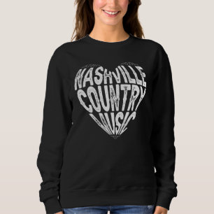 Love Nashville Tennessee Country Music Guitar Play Sweatshirt
