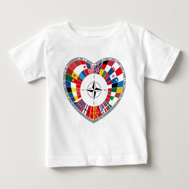 Love NATO Countries, with the NATO Baby T-Shirt (Front)