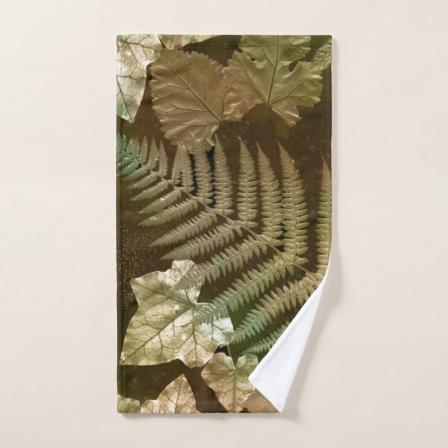 Love Nature Ferny Leaf Print  Hand Towel (Hand Towel)