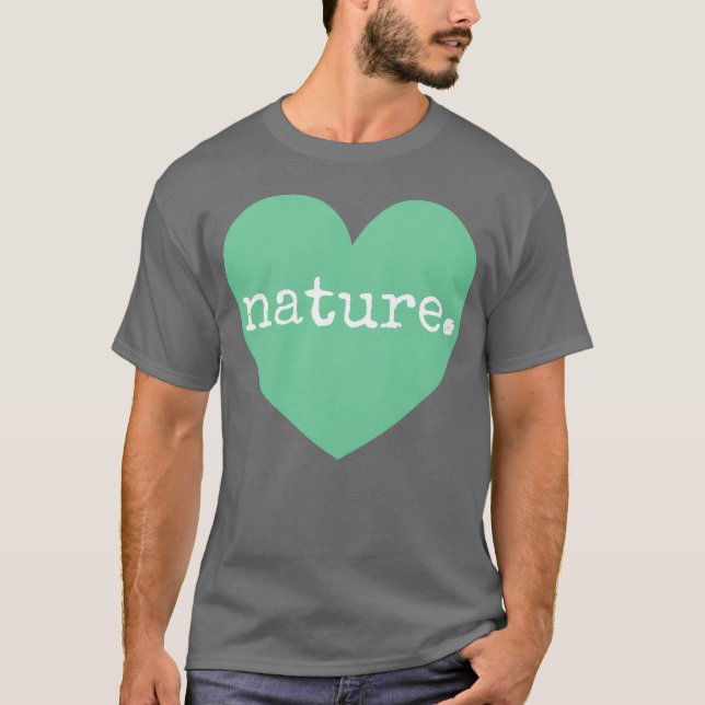 Love Nature Heart retro T-Shirt (Front)