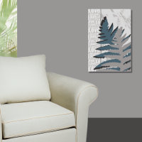 Love Nature Stylised Grey Fern Leaves