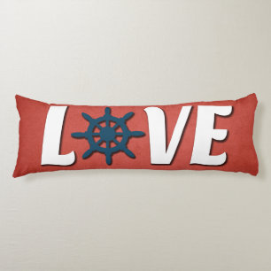 Love nautical design body cushion