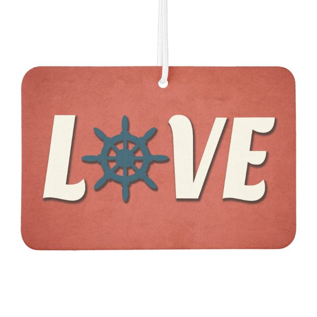Love nautical design car air freshener (Front)