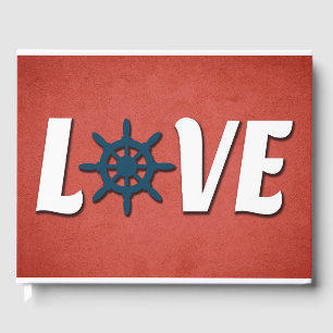 Love nautical design guest book