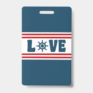 Love nautical design ID badge