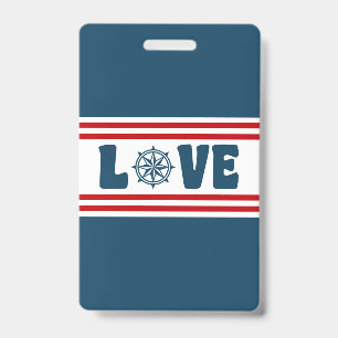 Love nautical design ID badge