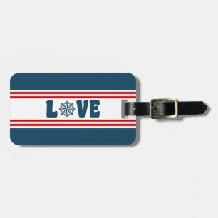 Love nautical design luggage tag