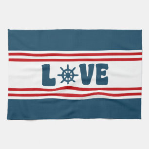 Love nautical design tea towel