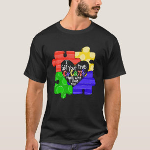 Love Needs No Words Autism Awareness Puzzle Piece T-Shirt