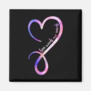 Love Needs No Words Autism Awareness Tolerance Aut Magnet