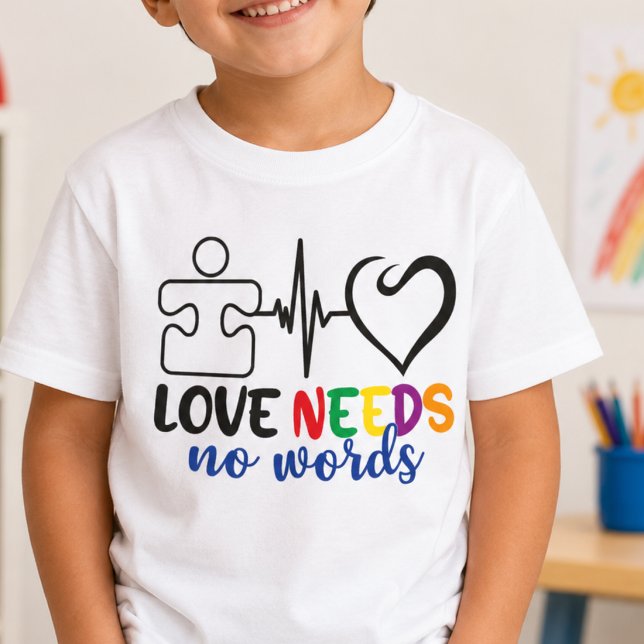 Love Needs No Words, Autism Awareness Tri-Blend Shirt (Creator Uploaded)