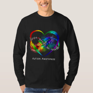Love Needs No Words Autism Speaks Rainbow Infinity T-Shirt