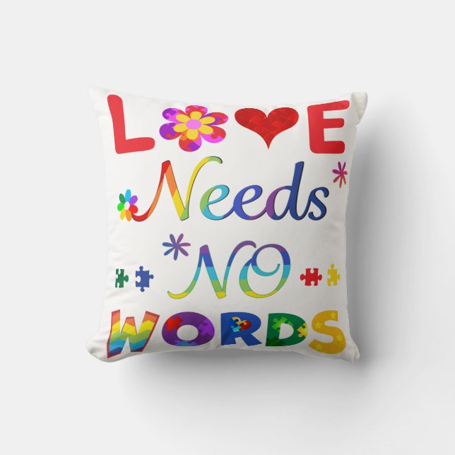 Love Needs No Words Cushion (Front)