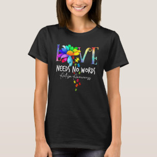 Love Needs No Words u2013 Autism Awareness Puzzle T-Shirt